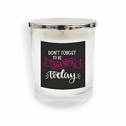 Bílá svíčka North Carolina Scandinavian Home Decors Motto Glass Candle V3