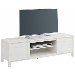 Bílá TV komoda se 2 přihrádkami  z masivního borovicového dřeva Støraa Salento