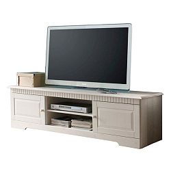 Bílá TV komoda  z masivního borovicového dřeva  Støraa Caroline