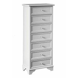 Bílá úzká komoda Evergreen House Pacific, 51 x 118 cm