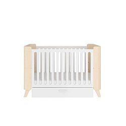 Bílá variabnilní dětská postýlka se zásuvkou BELLAMY Hoppa