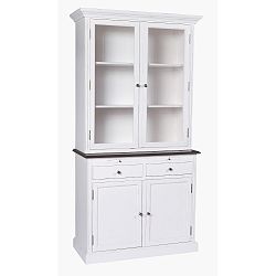 Bílá vitrína kombinovatelná s komodou Folke Viktoria, šířka 105 cm