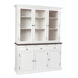 Bílá vitrína kombinovatelná s komodou Folke Viktoria, šířka 150 cm