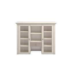 Bílá vitrína z borovicového dřeva Steens Monaco Truffel