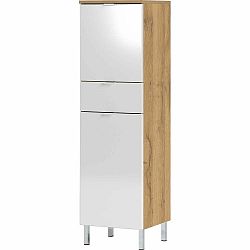 Bílá vysoká koupelnová skříňka 34x120 cm Mauresa - Germania