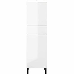 Bílá vysoká koupelnová skříňka 34x120 cm Salinas - Germania