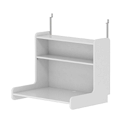Bílá závěsná polička k dětské posteli Flexa White, délka 70 cm