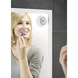 Bílé hodiny do koupelny bez nutnosti vrtání Wenko Wall Clock