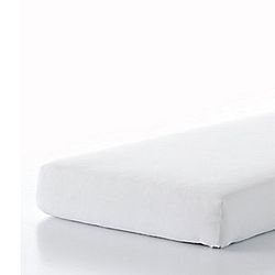 Bílé napínací prostěradlo Müller Textiels Molleton Drap Housse, 180 x 220 cm