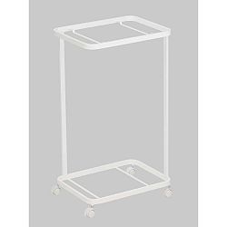 Bílé pojízdné poličky na koše na prádlo Yamazaki Tosca Laundry