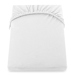 Bílé prostěradlo DecoKing Amber Collection, 80-90 x 200 cm