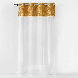 Bílo-antracitová voálová záclona 140x280 cm Adelor – douceur d'intérieur