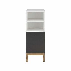 Bílo-černá nízká koupelnová skříňka 30x86 cm Mirza - Støraa