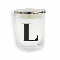 Bílo-černá svíčka North Carolina Scandinavian Home Decors Monogram Glass Candle L