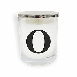 Bílo-černá svíčka North Carolina Scandinavian Home Decors Monogram Glass Candle O