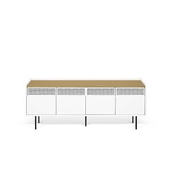 Bílo-hnědý televizní stolek TemaHome Radio, 160 x 60 cm