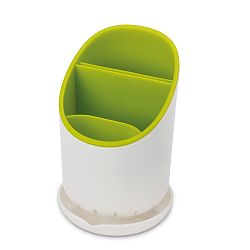Bílo-zelený odkapávací stojánek na příbory a kuchyňské nástroje Joseph Joseph Dock