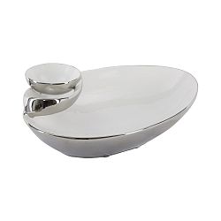 Bílostříbrná dekorativní keramická miska Mauro Ferretti Soap