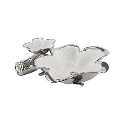 Bílostříbrná dekorativní keramická miska Mauro Ferretti Tasche Lily B