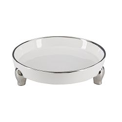 Bílostříbrná dekorativní keramická miska Mauro Ferretti Tasche Pin