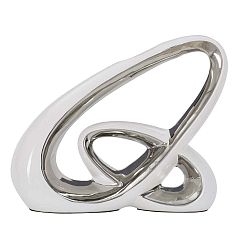 Bílostříbrná keramická váza Mauro Ferretti Bling Grande