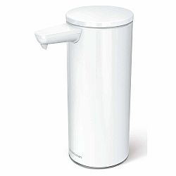 Bílý bezdotykový kovový dávkovač mýdla 266 ml – simplehuman
