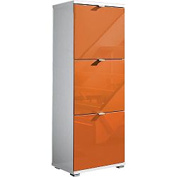 Bílý botník s oranžovými zásuvkami Germania Colorado, výška 132 cm