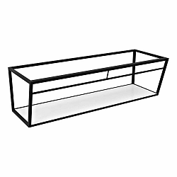 Bílý/černý kovový závěsné podstavec pod umyvadlo 158x40 cm Aruba – Sapho