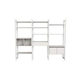 Bílý dětský policový díl Flexa Shelfie Omega, výška 189,2 cm