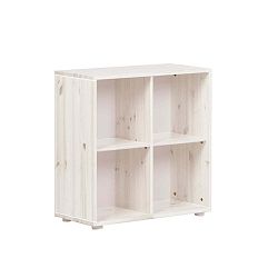 Bílý dětský policový díl z borovicového dřeva Flexa Classic, 72 x 72 cm