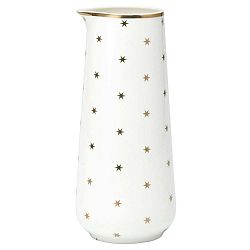 Bílý džbánek s dekorem ve zlaté barvě Green Gate Nova, 1 l