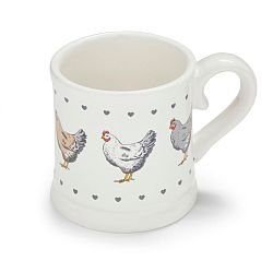 Bílý hrnek z glazované kameniny Cooksmart England Farmer
