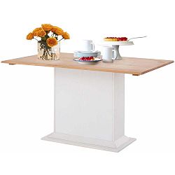 Bílý jídelní rozkládací stůl z borovicového dřeva Støraa Silas