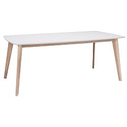 Bílý jídelnístůl s matně lakovanými nohami Folke Griffin, délka 190 cm