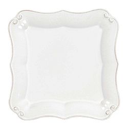 Bílý kameninový dezertní talíř na pečivo Vintage Port Barroco, délka 13 cm