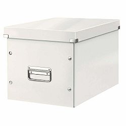 Bílý kartonový úložný box s víkem 32x36x31 cm Click&Store – Leitz
