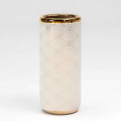 Bílý keramický stojan na deštníky Thai Natura, 21 x 47 cm