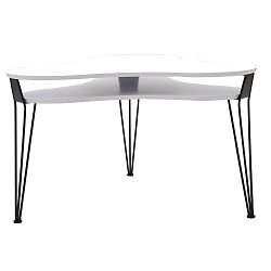 Bílý konferenční stolek s černými nohami RGE Ester