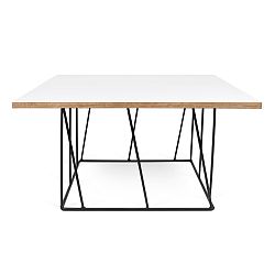 Bílý konferenční stolek s černými nohami TemaHome Helix, 75 cm