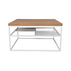 Bílý konferenční stolek Take Me HOME Foursquare, 80 x 80 cm