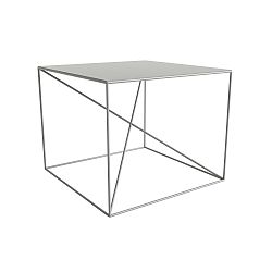 Bílý konferenční stolek Take Me HOME Malbork, 55 x 55 cm