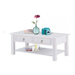 Bílý konferenční stolek z borovicového dřeva Støraa Inda