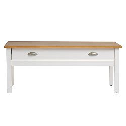 Bílý konferenční stolek z masivního borovicového dřeva Marckeric Jade