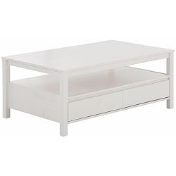 Bílý konferenční stolek z masivního borovicového dřeva Støraa Salento