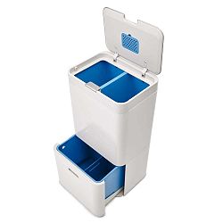 Bílý koš na tříděný odpad Joseph Joseph IntelligentWaste Totem 58
