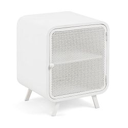 Bílý kovový noční stolek La Forma Wyatt, 42 x 38 cm