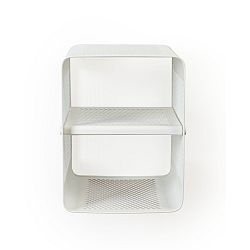Bílý nástěnný 2patrový botník Tica copenhagen Perforate
