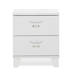 Bílý noční stolek se 2 zásuvkami Intertrade Factory