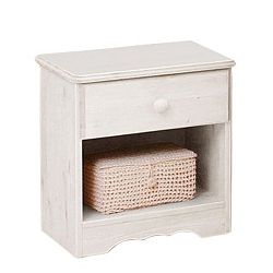 Bílý noční stolek z masivního borovicového dřeva Støraa Amanda