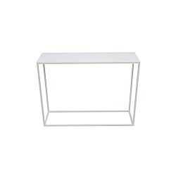 Bílý ocelový konzolový stolek Take Me HOME, 100 x 30 cm